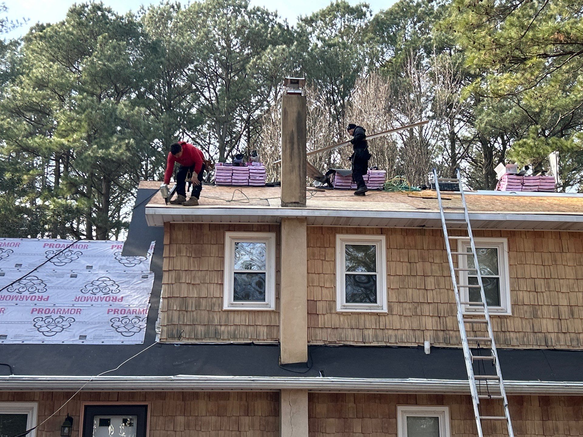 Precision Exteriors installing Owens Corning Total Protection roofing system